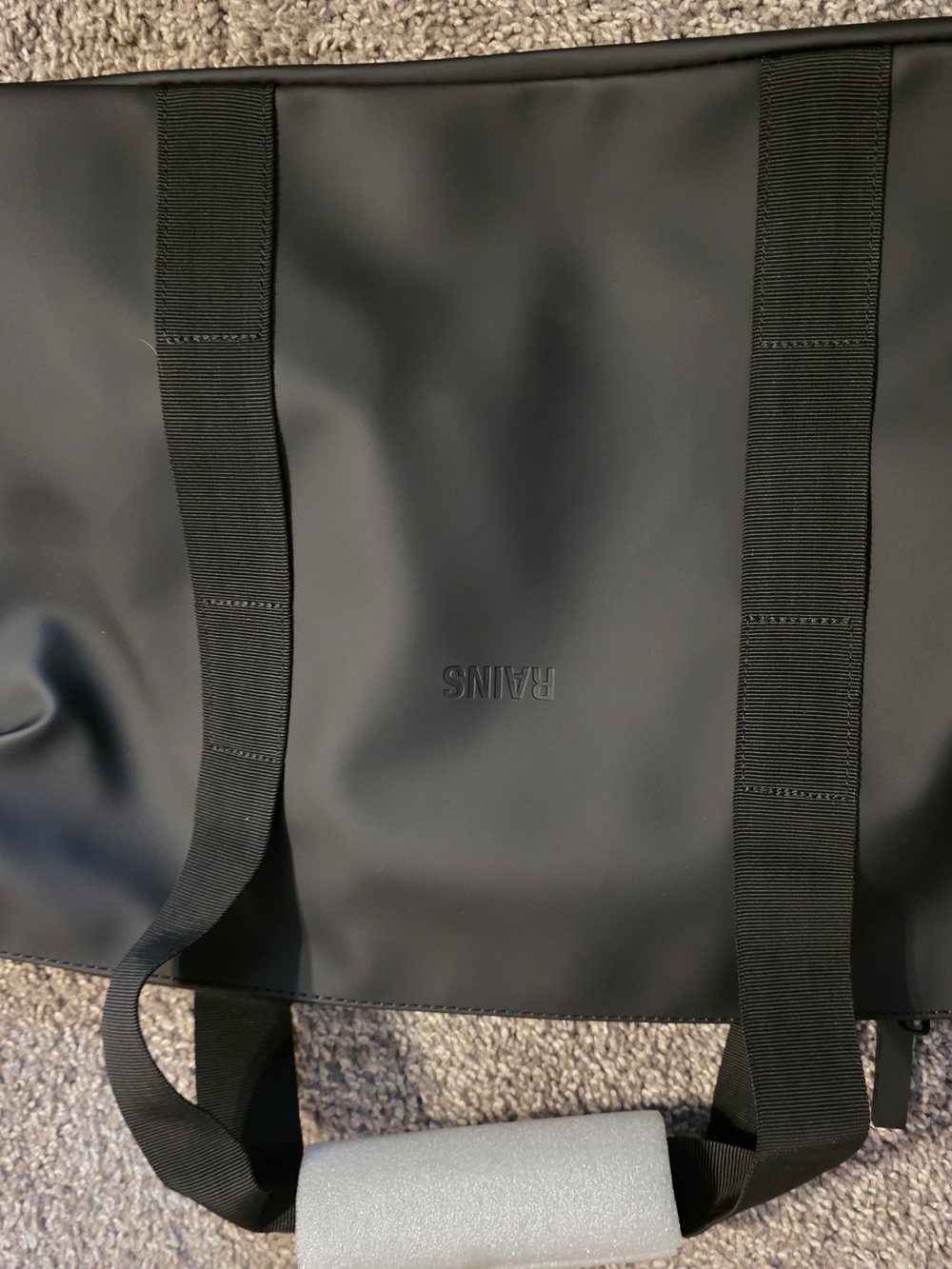 Rains Black Tote Bag - Minimal Waterproof Carryall
